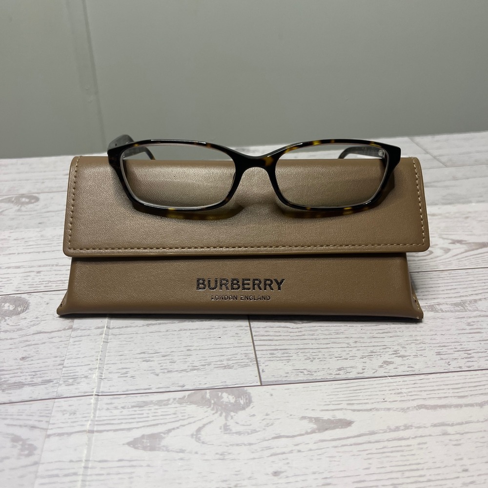 Burberry B 2073 3002 Havana Tortoise Shell Eyeglasses FRAME ONLY Italy Case F